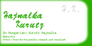 hajnalka kurutz business card